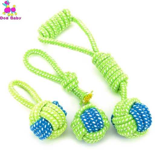 Chew Teeth Clean Outdoor Training Rope Ball Toy For Large  and Small Dogs