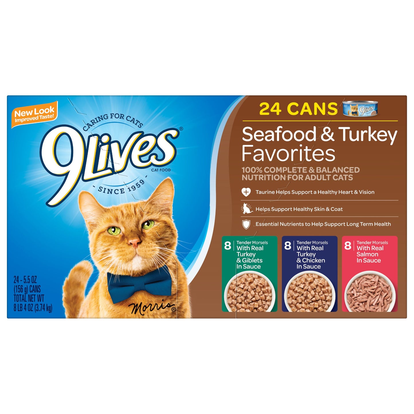 9Lives Turkey Flavor Gravy Chunk Wet Cat Food, 5.5 oz. Cans (24 Count)
