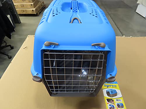Pet Carrier: Hard-Sided Dog Carrier, Cat Carrier, Small Animal Carrier in Blue, Inside Dims 17.91 L x 11.5 W x 12 H & Suitable for Tiny Dog Breeds, Perfect Dog Kennel Travel Carrier for Quick Trips