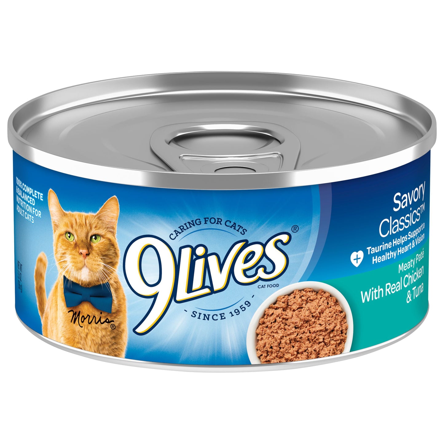 9Lives Chicken & Tuna Flavor Pate Wet Cat Food, 5.5 oz. Cans (4 Count)