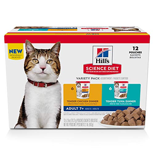 Hill's Science Diet Senior 7+ Wet Cat Food, Chicken Recipe, 2.8 Ounce (Pack of 24)