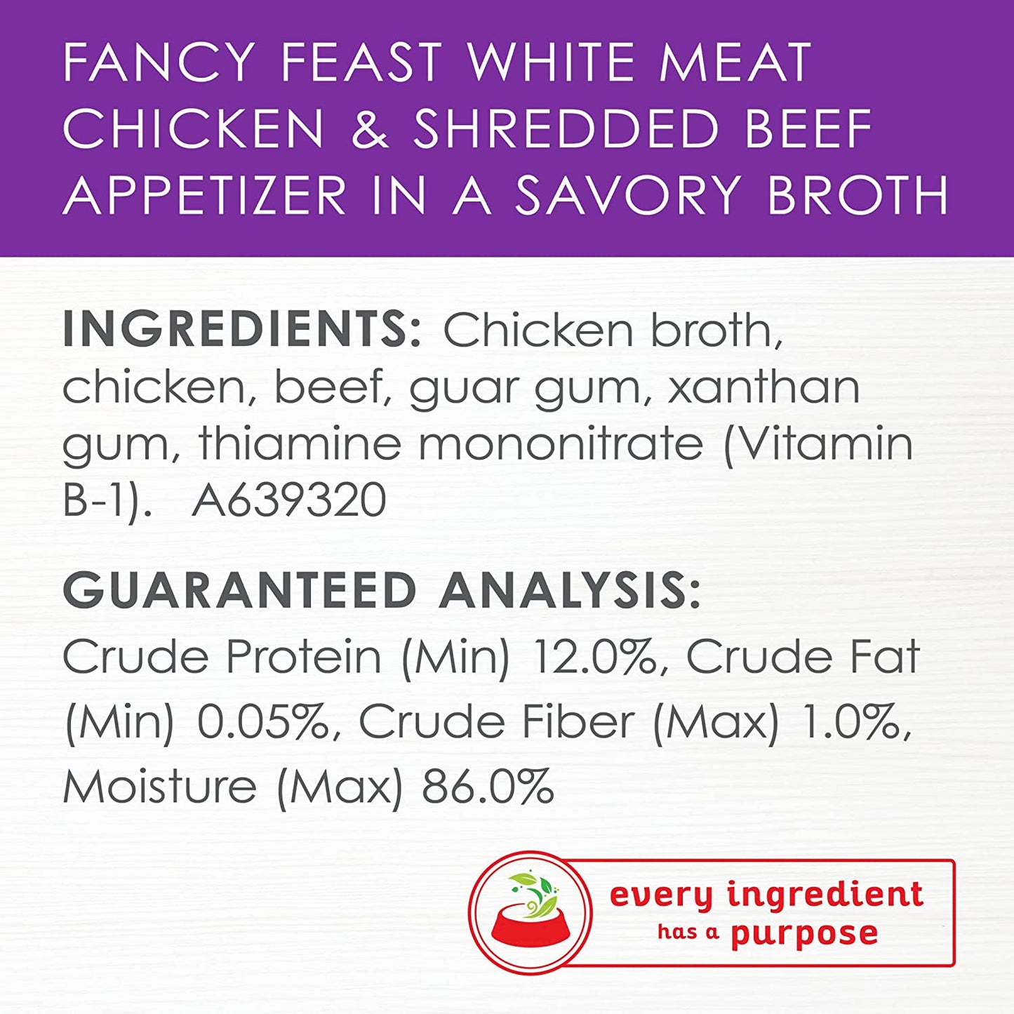 Fancy Feast Purina Gravy, Grain Free Wet Cat Food Complement, Appetizers White Meat Chicken & Shredded Beef - (10) 1.1 Oz. Trays