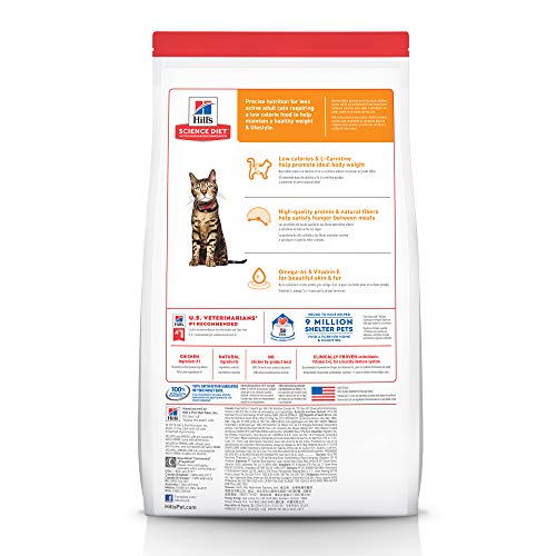 Hill's Science Diet Dry Cat Food, Adult, Light for Healthy Weight & Weight Management, Chicken Recipe, 4 lb Bag