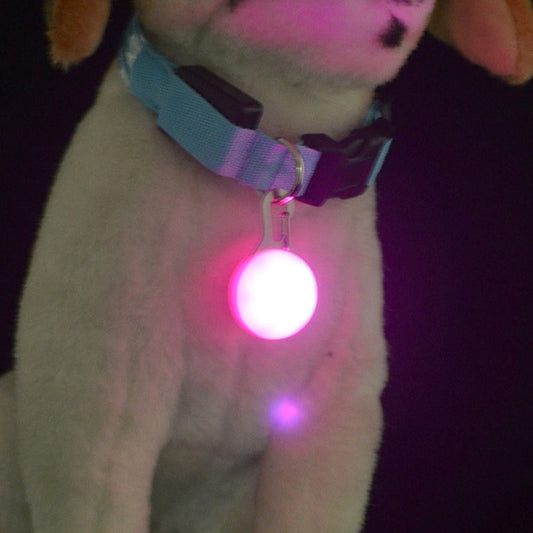 LED Pet Dog Collar Pendant Night Safety Glowing
