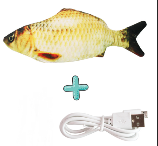 New 30CM Electronic Pet Cat Toy Electric USB Charging Simulation Bouncing Fish Toys For Dog Cat Chewing Playing Biting