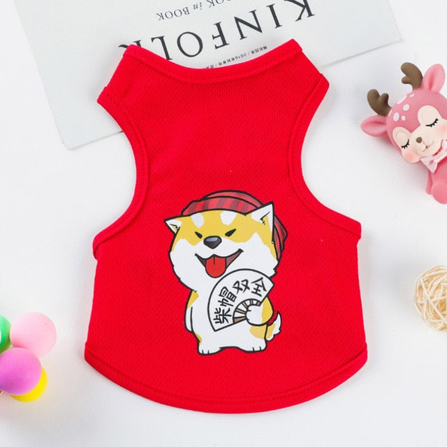 Pet Cat Clothes for Cats Summer Vest T-Shirt for Dogs and Cats